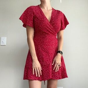 Red Wrap dress